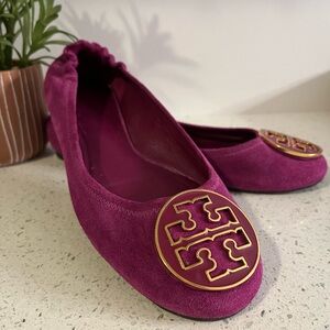 Tory Burch Reva flat in passion purple Size 8.5